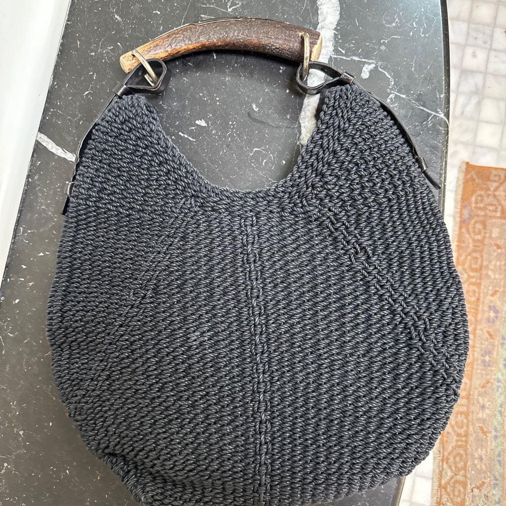 Saint Laurent Paris Tom Ford for YSL Rive Gauche hobo bag deer horn handle